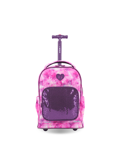 Sparkle 15 Inch Kids Rolling Backpack / Carry On